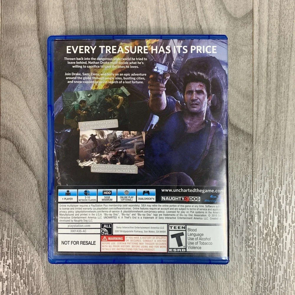 Uncharted 4 A Thiefs End (Playstation 4, PS4, Complete, Tested)